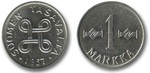 Suomi 1957 1mk markka, UNC