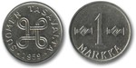 Suomi 1959 II 1mk markka, UNC