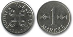 Suomi 1962 1mk markka, UNC