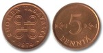 Suomi 1972 5p penniä, Cu UNC