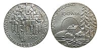 Finland 1990 Disabled War Veterans Assoc. 50 years 100 mk silver