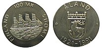 Finland 1991 70th anniversary of Åland's autonomy 100 mk