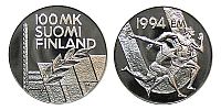 Finland 1994 European Championships in Athletics 100 mk Proof