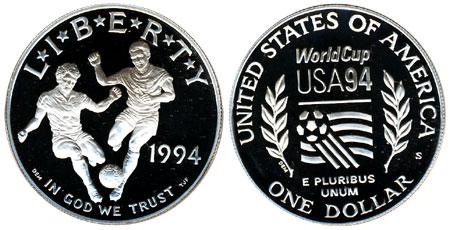 USA 1994 World Cup Tournament $1 silver unc