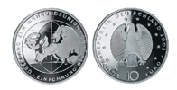 Saksa 2002 10e Introduction of the Euro hopea Proof