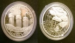 San Marino 2002 Benvenuto Euro 10e silver proof