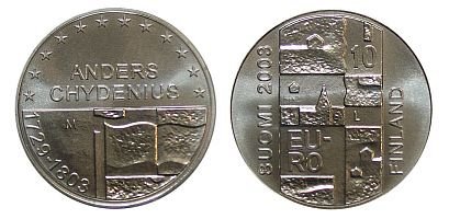 Finland 2003 10e Anders Chydenius silver Proof