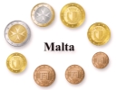 Malta 2008 Euro coin set 1c - 2e