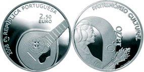 Portugali 2008 O Fado 2,5 euro hopeaa Proof