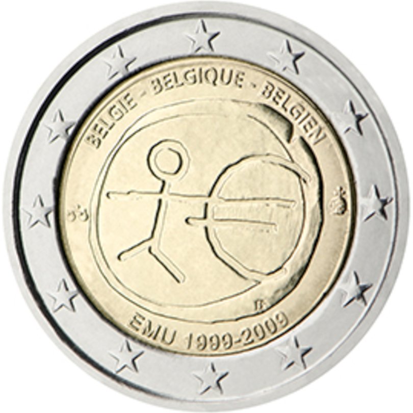 Belgium 2009 2e 10th anniversary of EMU and Euro