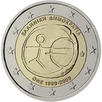 Greece 2009 2e 10th anniversary of EMU and Euro