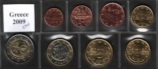 Greece 2009 Euro coin set 1c - 2e EMU