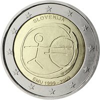 Slovenia 2009 2e 10th anniversary of EMU and Euro