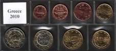 Greece 2010 Euro coin set 1c - 2e