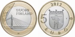 Finland 2012 5e Provincial Buildings coin II: Lapland