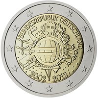 Germany 2012 2e 10 years of the euro Currency A