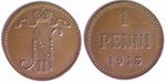 Finland 1 penni 1913 (used) ID# 6413