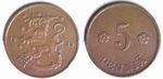Suomi 5 penniä 1919 (käytetty) ID# 6422
