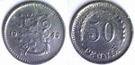 Suomi 50 penniä 1943 Fe (käytetty) ID# 6425