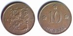 Finland 10 penni 1936 (used) ID#6429