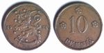 Finland 10 penni 1924 (used) ID# 6432