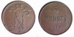 Finland 5 penni 1916 II (used)