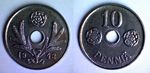 Finland 10 penni 1943 Fe (used)