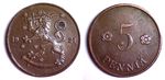 Suomi 5 penniä 1921 (käytetty)
