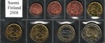 Finland 2008 Euro coin set 1c - 2e