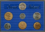 Finland 1989 markka coin year set II 125v (EN) 5p - 5mk UNC