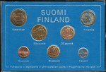 Finland 1974 markka coin year set 1p - 5mk UNC