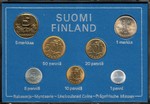 Suomi 1979 markka rahasarja 1p - 5mk UNC