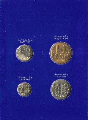 Finland 1990 (11.1.) markka coin year set 10p - 5mk UNC