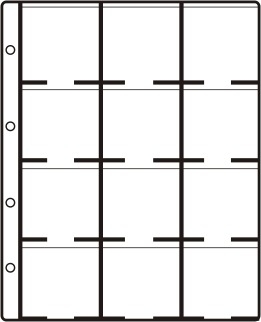 Säilytyslehti Standard 50x50mm rahakehyksille 10/pak. (pienik.)