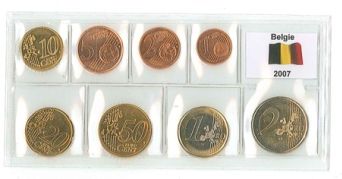 Plastic Sleeves/pockets for complete Euro coin sets 1c-2e