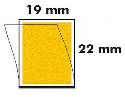 19 x 22 Postimerkkitaskut, läpinäkyvä tausta