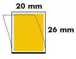 20 x 26 Postimerkkitaskut, läpinäkyvä tausta