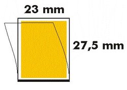 23 x 27,5 Postimerkkitaskut, läpinäkyvä tausta