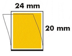 24 x 20 Postimerkkitaskut, läpinäkyvä tausta