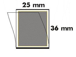 25 x 36 Postimerkkitaskut, musta tausta