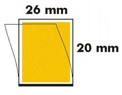 26 x 20 Postimerkkitaskut, läpinäkyvä tausta