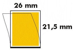 26 x 21,5 Postimerkkitaskut, läpinäkyvä tausta