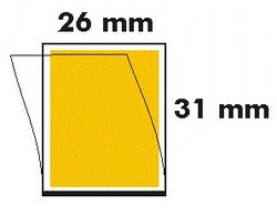 26 x 31 Postimerkkitaskut, läpinäkyvä tausta