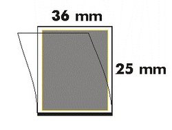 36 x 25 Postimerkkitaskut, musta tausta