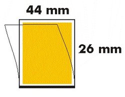 44 x 26 Postimerkkitaskut, läpinäkyvä tausta