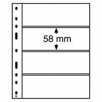 Optima 4C Sheets 4-pockets 58mm clear 10 pcs