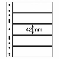 Optima 5C Sheets 5-pockets 42mm clear 10 pcs