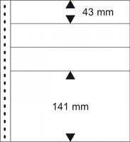 Lindner Omnia Page 3+1 pockets 43mm+141mm white