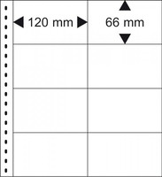 Lindner Omnia valintakorttilehti 8 taskua (66x120 mm) valkoinen