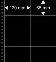 Lindner Omnia valintakorttilehti 8 taskua (66 x 120 mm) musta